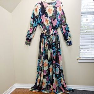 XTaren Plus 2X Floral Maxi Dress Belted